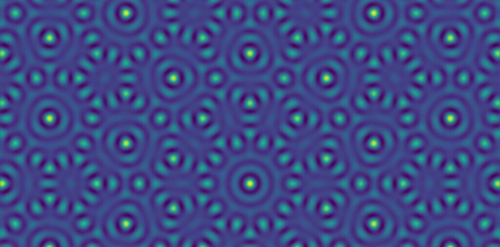 Using sound waves to make patterns that never repeat: a quasiperiodic two-dimensional pattern