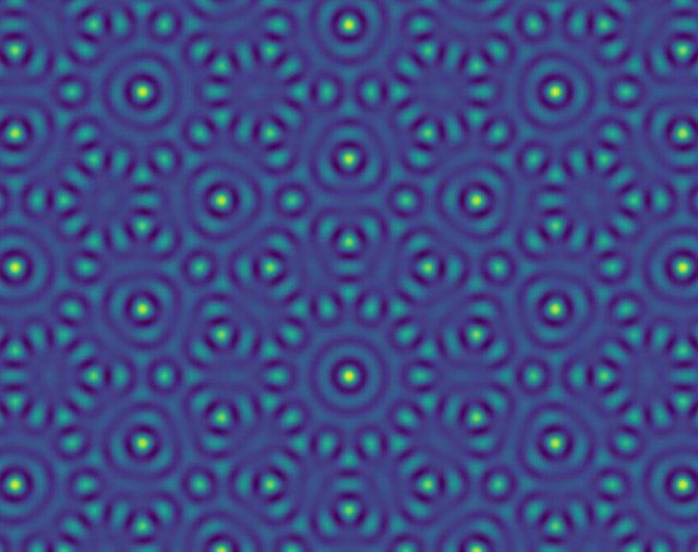 Using sound waves to make patterns that never repeat: a quasiperiodic two-dimensional pattern